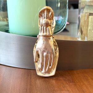 Solid Brass Hand-Shaped Wall Clip